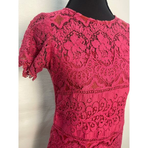Free People Lace Mini Dress Size 0 - Picture 3 of 8